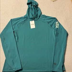 Stio Women’s Hylas Hooded Pullover Sun Shirt UPF 50 Rapids Color Size Large
